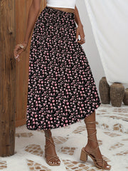 Floral Print A-Line Skirt High Waist Women's Clothing