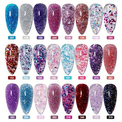 Quick Nail Extension Gel 15g Crystal Sequin - Home Salon Nail Art DIY