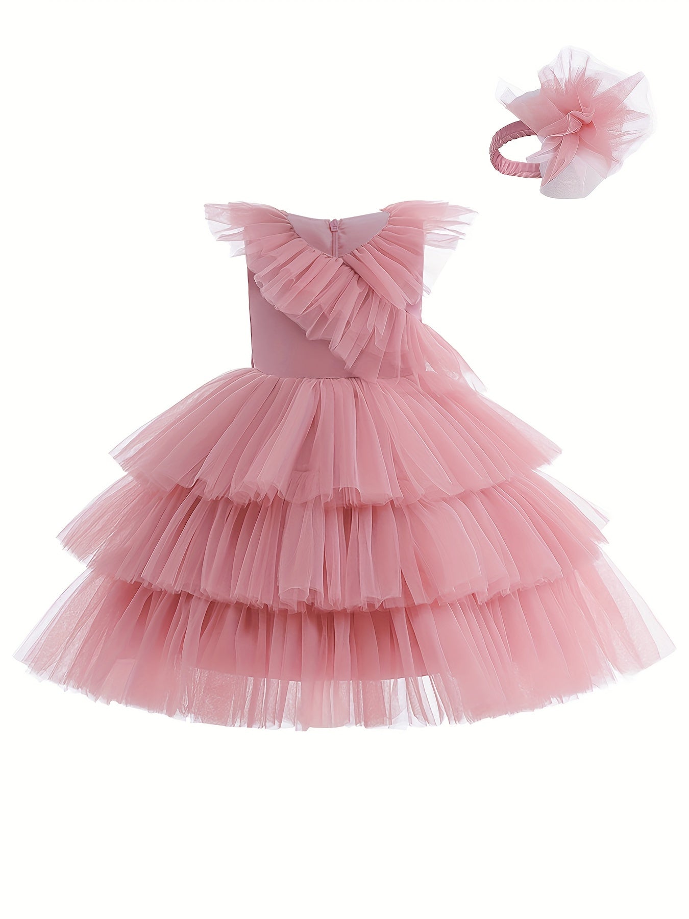 Puffy Tiered Princess Dress Grace Outfit for Wedding Birthday Party Performance
