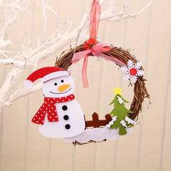 Christmas Santa & Plant Wall Hanging Decoration