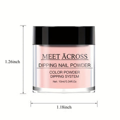 7 Colors Glitter Nails Dip Powder Kit for French Nails DIY Home Salon