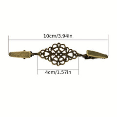 Retro Cardigan Clip Cape Shawl Sweater Collar Duck Clip Hollow Brooch Pin