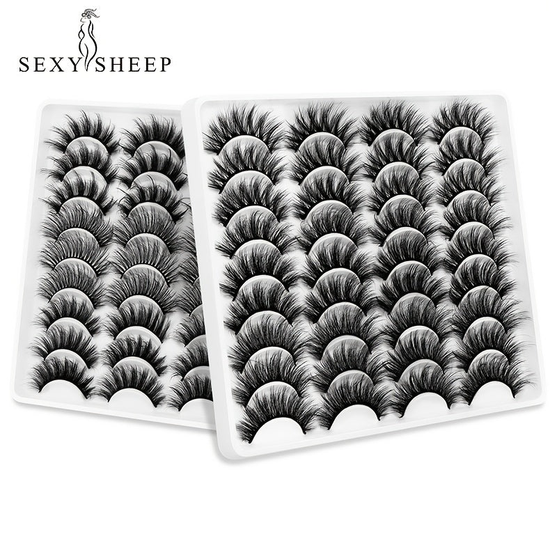 18 Pairs 3D Mink Eyelashes Natural Fluffy False Eyelashes Dramatic Long Eyelash