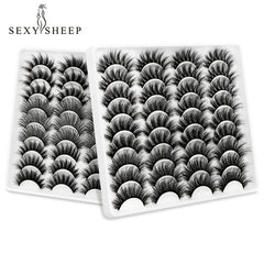 18 Pairs 3D Mink Eyelashes Natural Fluffy False Eyelashes Dramatic Long Eyelash