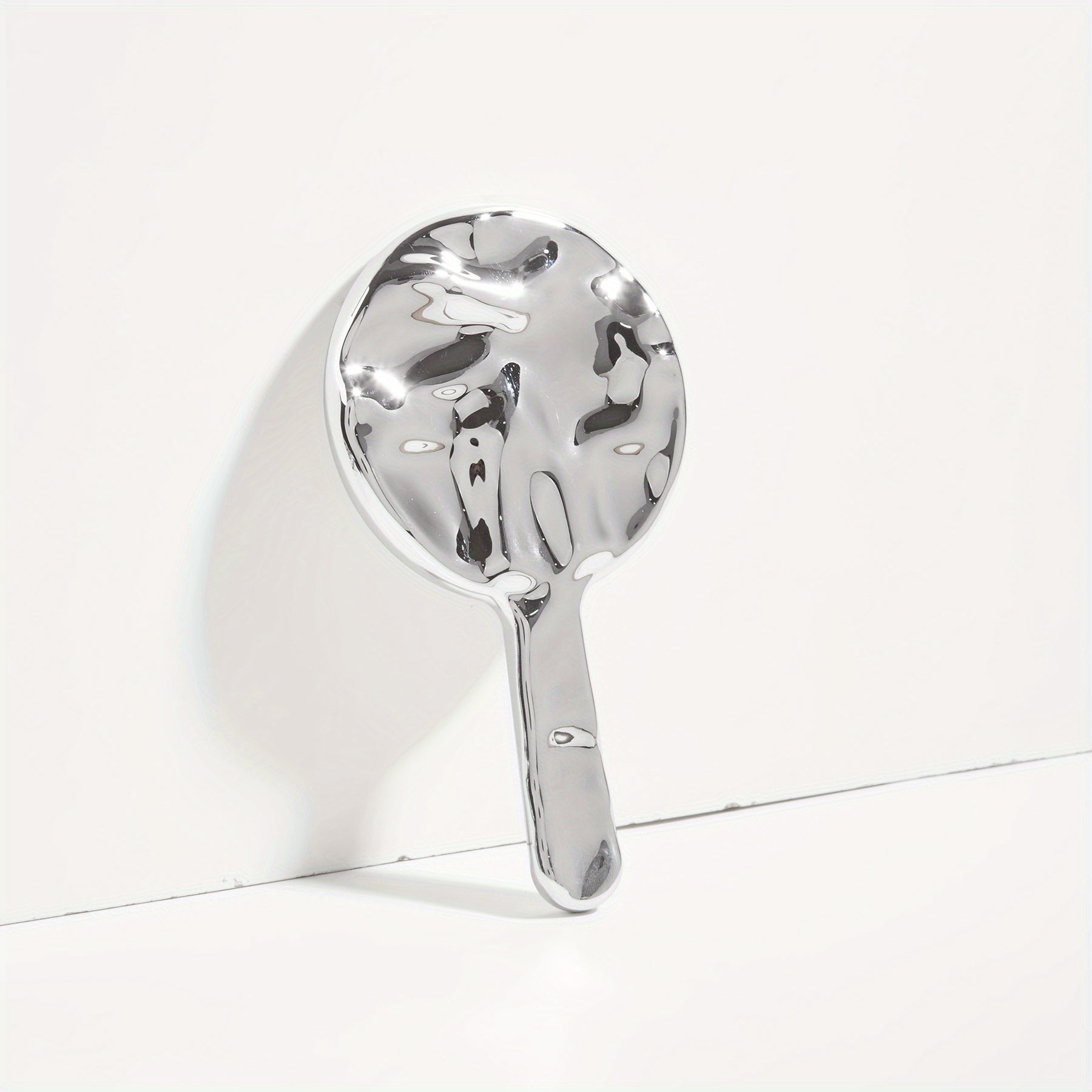 Creative Wave Pattern Handheld Makeup Cosmetic Mirror