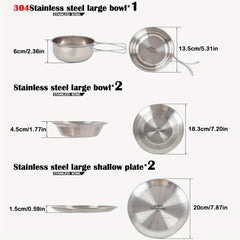 Ramadan Portable Camping Tableware Set with Storage Bag