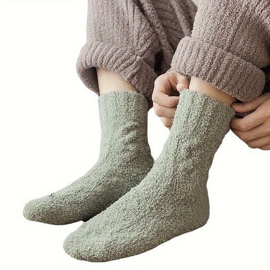 Men's Thermal Crew Socks Thick Plush Comfy Casual Unisex Winter Outdoor Wear