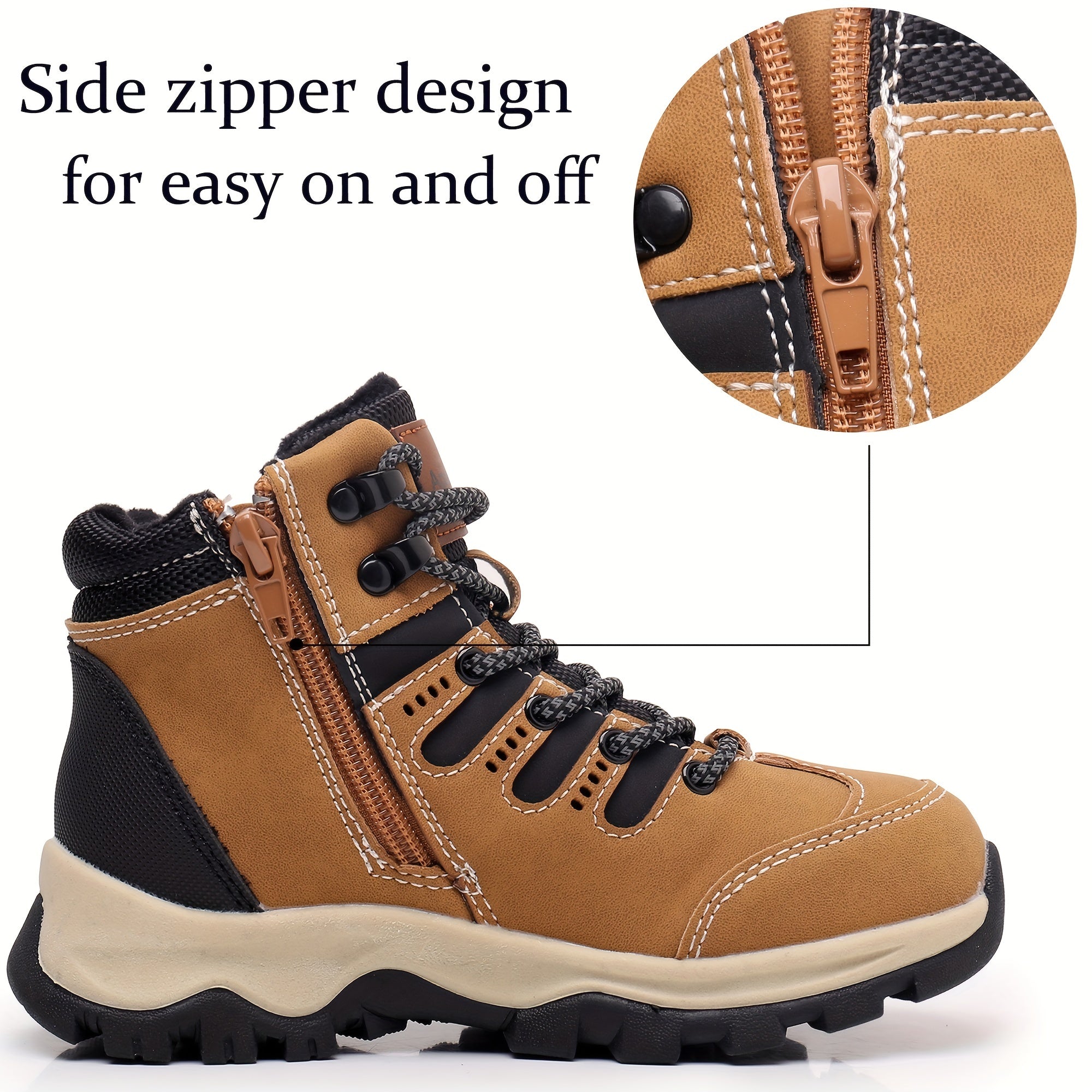 Boy's High Top Hiking Boots Non Slip Durable Shoes For Outdoor