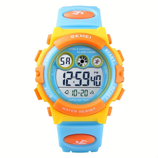 Kids Digital Sports Watch Waterproof Wristwatch with LED Night Light