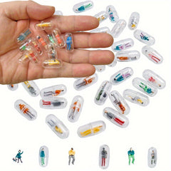 Mini Adhesive Capsule 3D Character Statues Multicolor