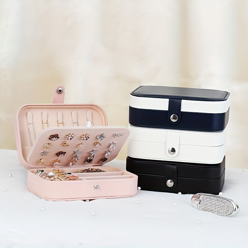 Double Layer Travel Jewelry Box Organizer