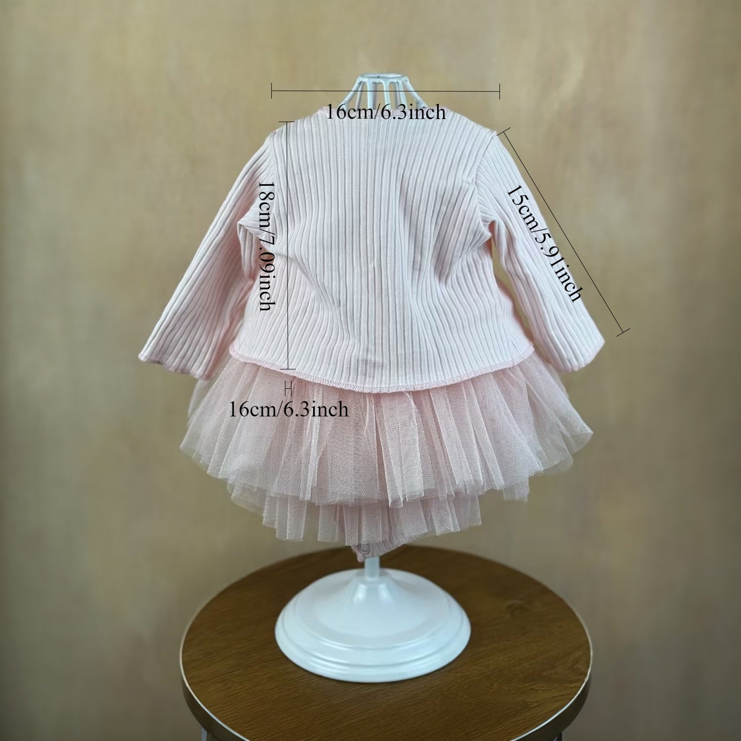 3-Piece Newborn Baby Doll Clothing Suit