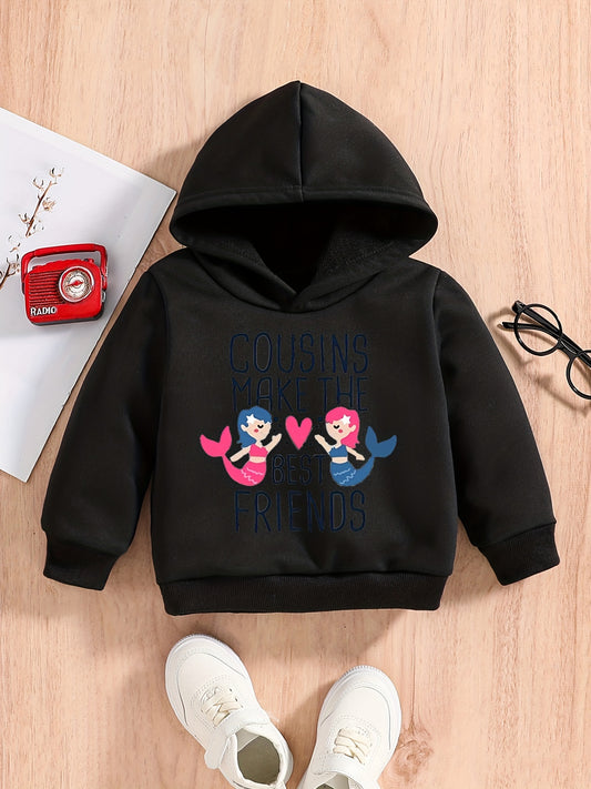 Boys Mermaid Letter Print Sweatshirt Hoodie Baby Pullover