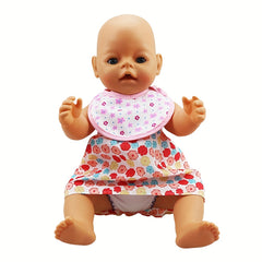 4pcs Doll Diapers & 2pcs Doll Bibs for 35-72cm Baby Dolls