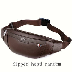 Men's PU Leather Waist Bag Crossbody Chest Bag