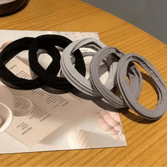5pcs Wide Elastic Hair Tie Thick Hair Rope Seamless Ponytail Holder