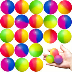 10pcs Rainbow Bouncy Balls Kids Party Favors & Birthday Gift