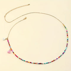 Boho Waist Chain Tassel Pendant Elastic Belly Chain