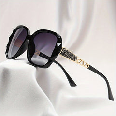 Rhinestone Oversized Sunglasses Women Polarized UV Protection