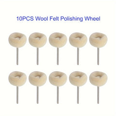 10pcs Soft Wool Felt Polishing Wheel Grinding Wheel 3mm Shank
