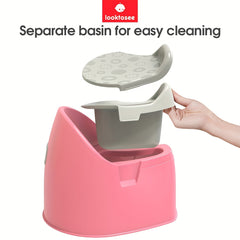 Baby Toilet Toddler Potty Training with Backrest Deep Bowl