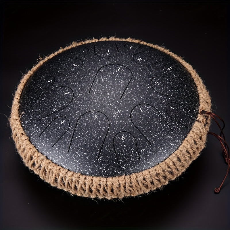 Steel Tongue Drum 15 Tone Handheld Tank Drum Percussion Instrument