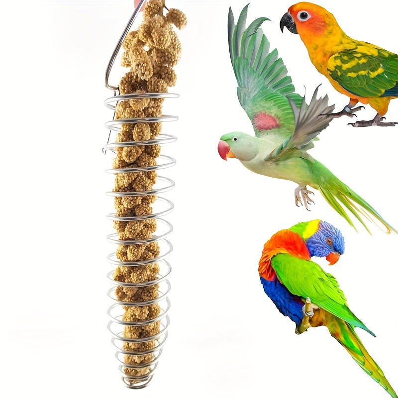 Colorful Fruit Spear Hanging Bird Food Feeder for Budgies