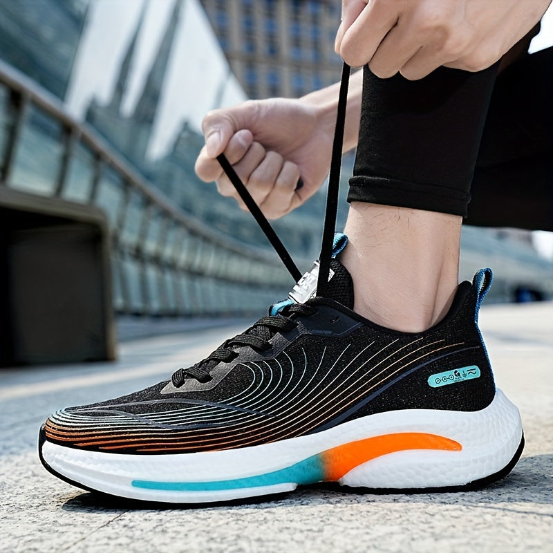 Men's Casual Lace Up Woven Sneakers Comfy Breathable Non Slip Sneakers
