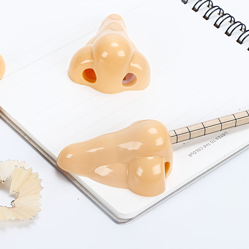 Nose Shaped Pencil Sharpener Large Nostril Manual Double Hole Sharpener