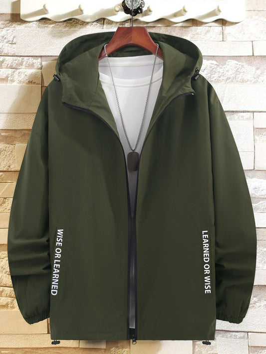 Men's Monogram Trench Coat with Hood