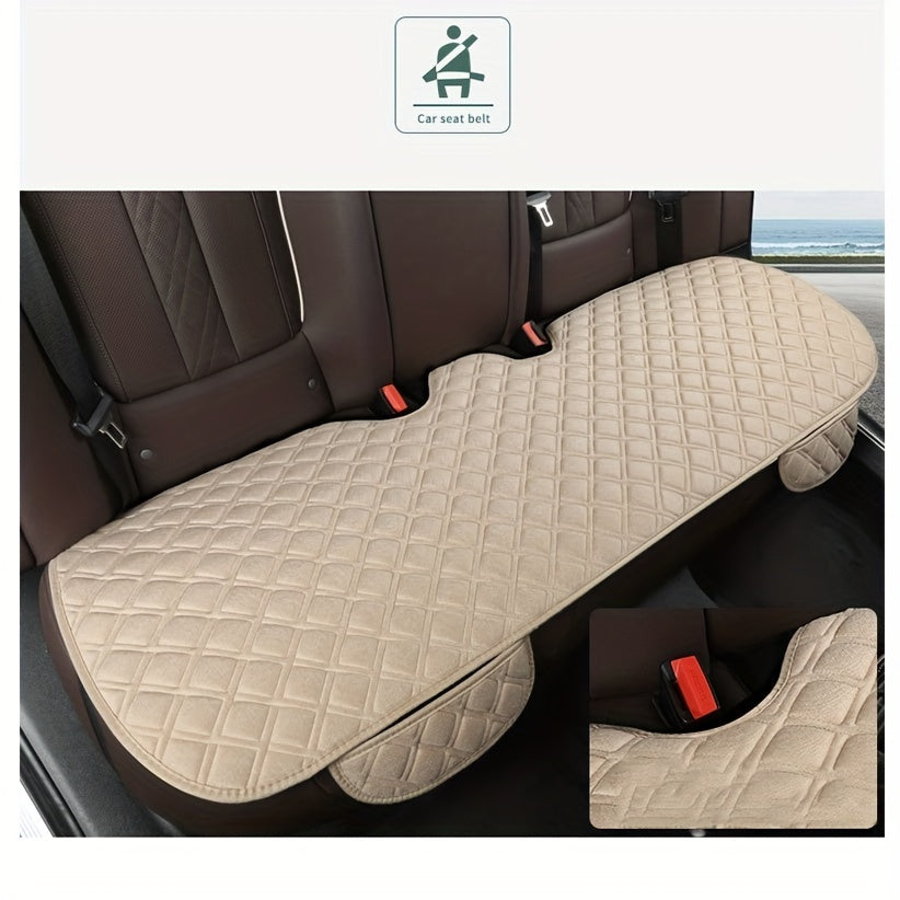 Car Seat Cushion Memory Silk Wadding Non Slip Rubber Bottom With Storage Pouch