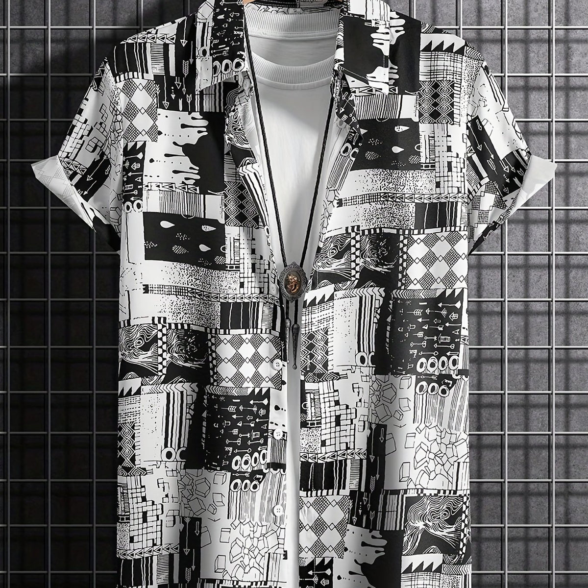 Casual Short Sleeve Hawaiian Shirt for Vacation
