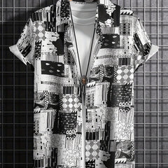 Casual Short Sleeve Hawaiian Shirt for Vacation