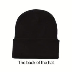 Unisex Babygirl Embroidered Warm Knit Hat for Kids & Teens