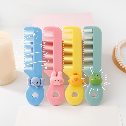 Mini Cartoon Plastic Hair Brush Portable Small Hair Comb in Candy Colors