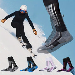 Winter Warm Ski Socks Thermal Cotton Blend for Teenagers Thicken Heated Crew