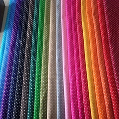 20pcs Multicolor Polka Dot Cotton Fabric Patchwork Cloth for DIY Crafting