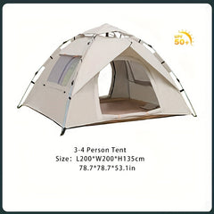3 Second Quick Opening Family Camping Tent