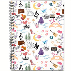 Whimsical Swifty Fan Spiral Notebook 100 Pages