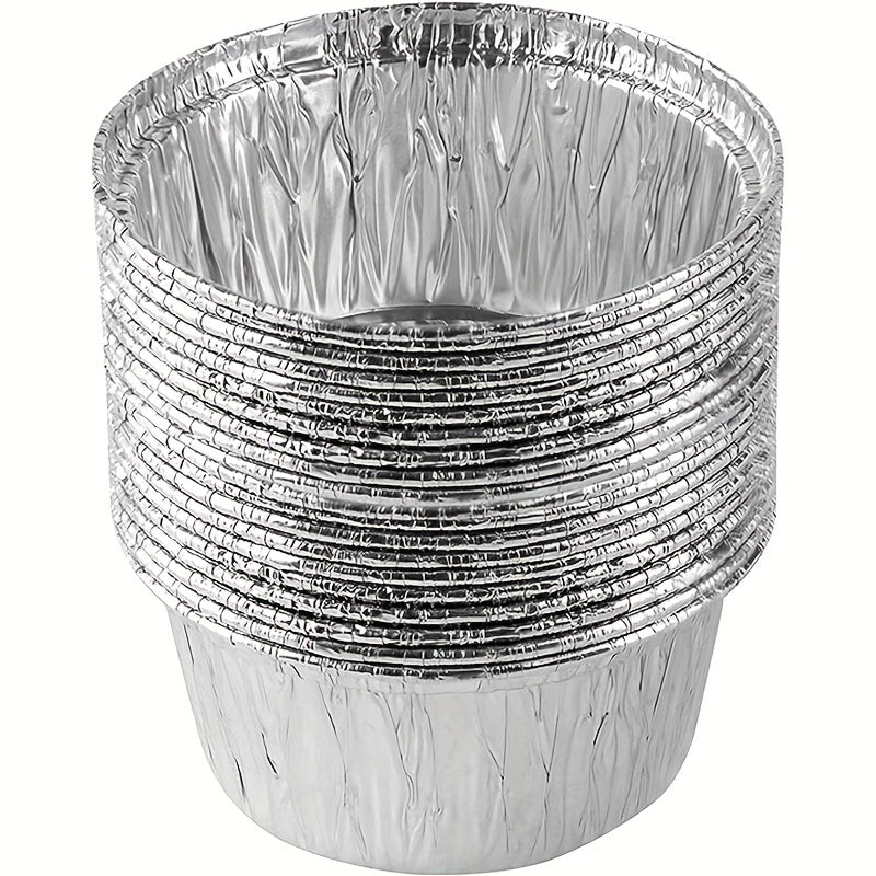 30pcs 8 Round Ramekins Muffin Cups Disposable Aluminum