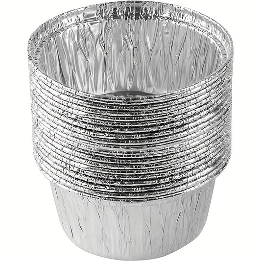 30pcs 8 Round Ramekins Muffin Cups Disposable Aluminum
