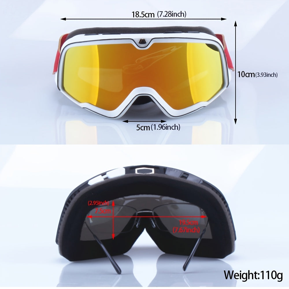 Men's Racing Motocross Retro Motorcycle Glasses