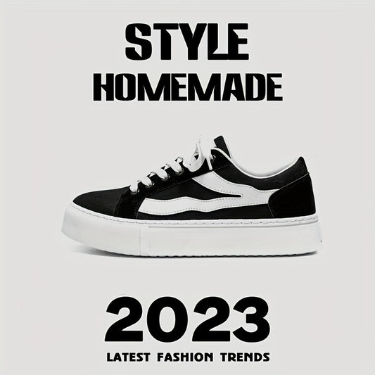 Men's Lace Up Sneakers Outdoor Skateboarding Shoes