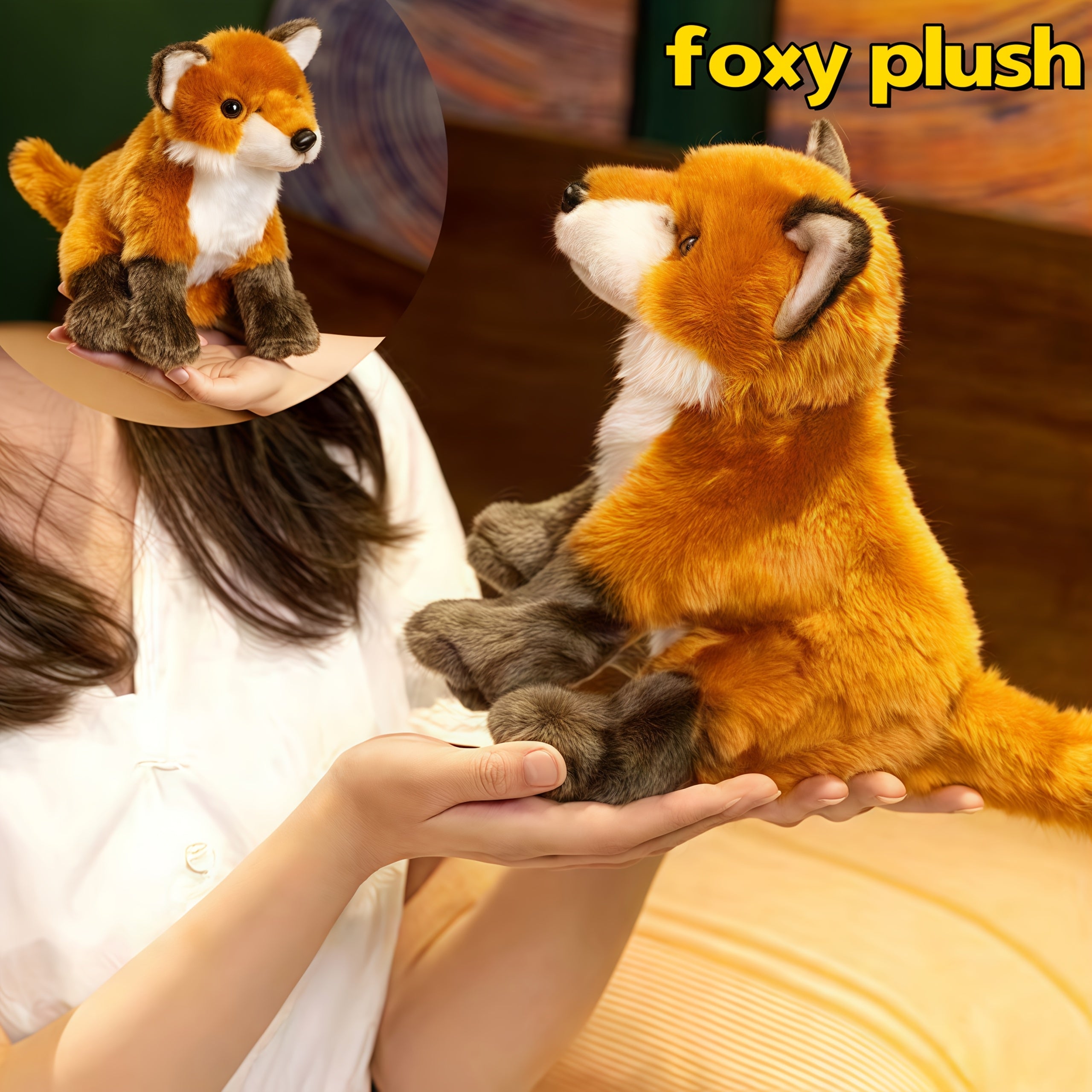 Realistic Fox Plush Toy - Soft Stuffed Animal for Boys