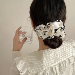 2pcs Polka Dot Decor Scrunchie Mesh Hair Tie Elastic Hair Accessory
