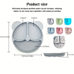 10 Piece Baby Meal Tray Set with Silicone Suction Cup Bowl, Spoon & Fork