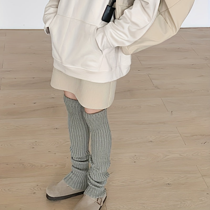 Women's Solid Leg Warmers, 3 Pairs