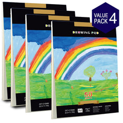 A4 Drawing Paper Pad 50 Sheets 2 Pack