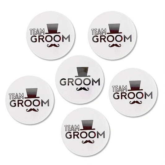 7pcs Dream Groom Badges for Bridesman & Hen Parties