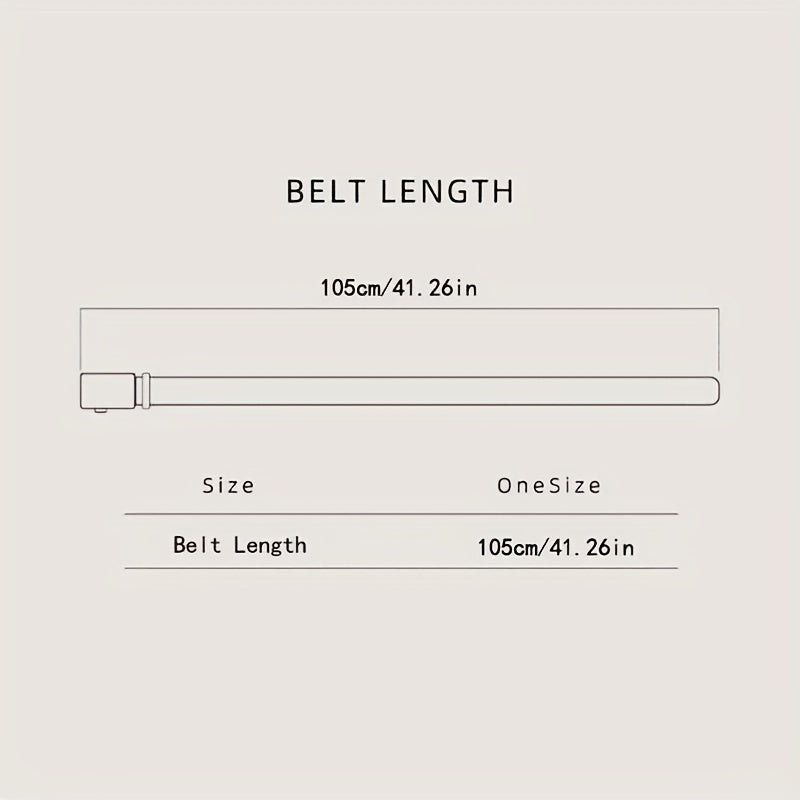 1pc Buckle Belt Sports Car Smooth Buckle Belt Suit Belt For Men